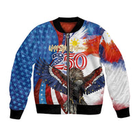 Philippines and United States Semiquincentennial Bomber Jacket Eagle and National Flag Style
