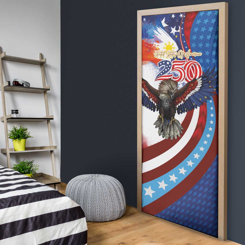 Philippines and United States Semiquincentennial Door Cover Eagle and National Flag Style LT03 - Polynesian Pride