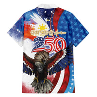 Philippines and United States Semiquincentennial Family Matching Tank Maxi Dress and Hawaiian Shirt Eagle and National Flag Style LT03 - Polynesian Pride