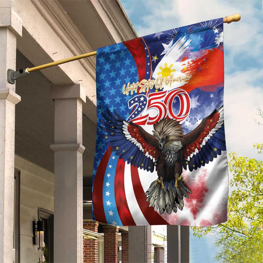 Philippines and United States Semiquincentennial Garden Flag Eagle and National Flag Style LT03 House Flag Multicolor - Polynesian Pride