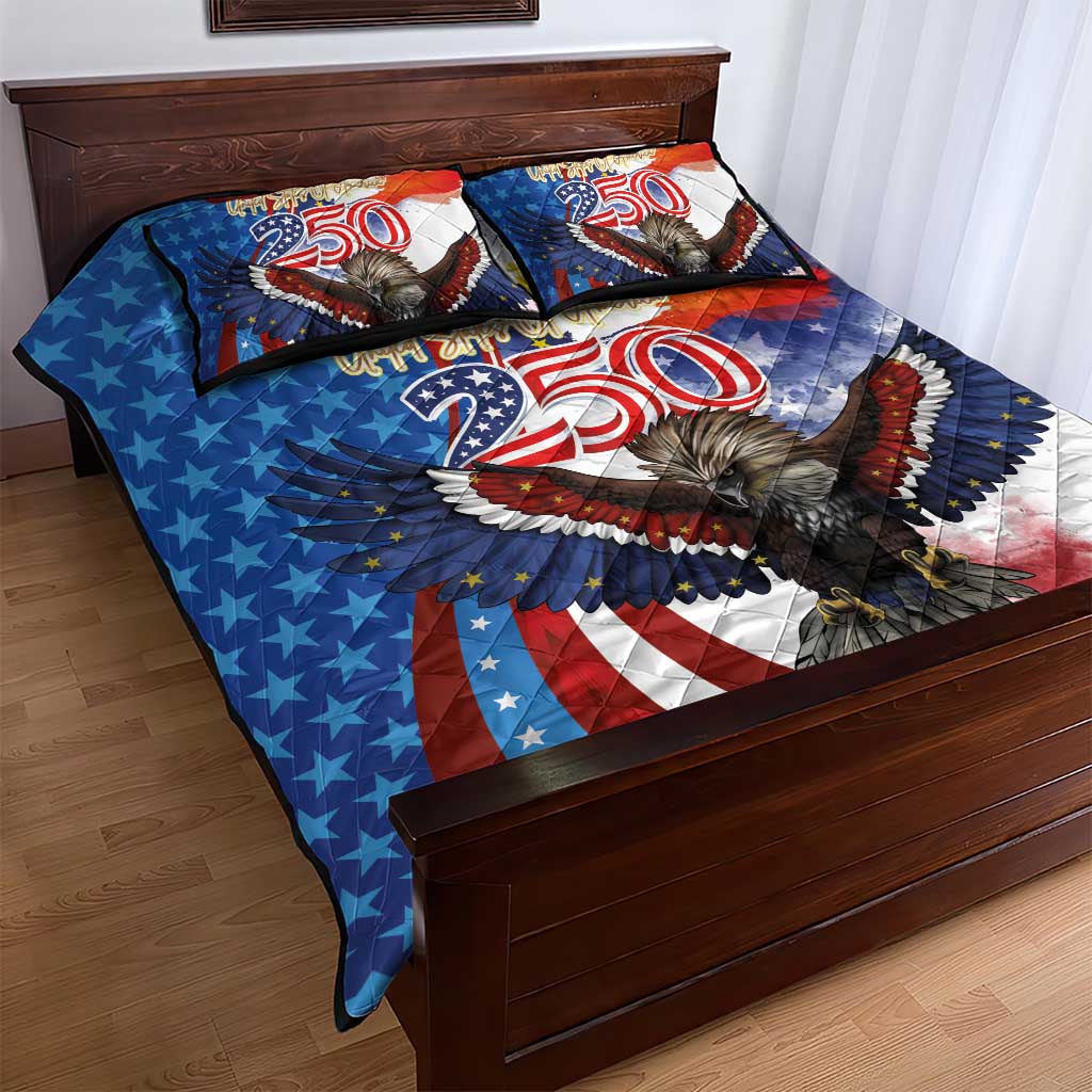 Philippines and United States Semiquincentennial Quilt Bed Set Eagle and National Flag Style LT03 - Polynesian Pride