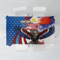 Philippines and United States Semiquincentennial Tablecloth Eagle and National Flag Style LT03 Multicolor - Polynesian Pride