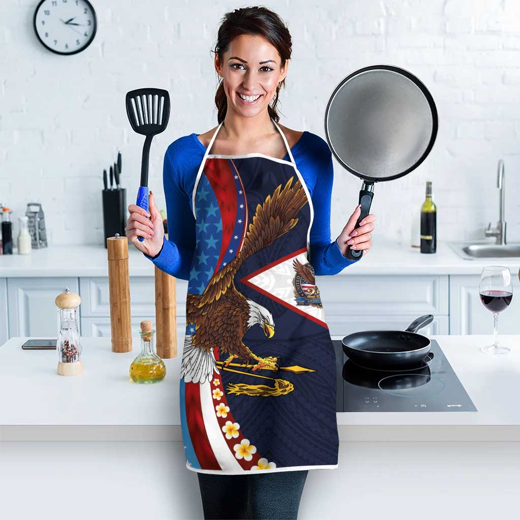American Samoa and United States Semiquincentennial Apron Bald Eagle with National Flag Style LT03 - Polynesian Pride