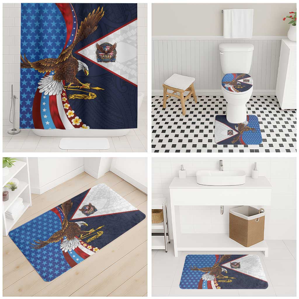 American Samoa and United States Semiquincentennial Bathroom Set Bald Eagle with National Flag Style