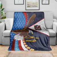 American Samoa and United States Semiquincentennial Blanket Bald Eagle with National Flag Style
