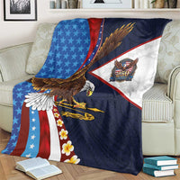 American Samoa and United States Semiquincentennial Blanket Bald Eagle with National Flag Style