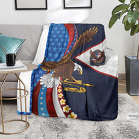 American Samoa and United States Semiquincentennial Blanket Bald Eagle with National Flag Style