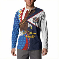 American Samoa and United States Semiquincentennial Button Sweatshirt Bald Eagle with National Flag Style