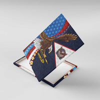 American Samoa and United States Semiquincentennial Canvas Wall Art Bald Eagle with National Flag Style