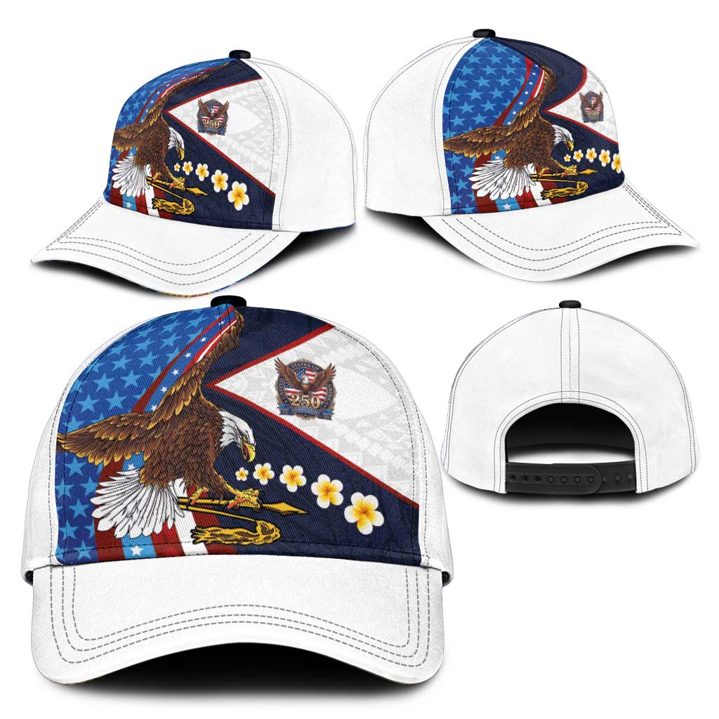 American Samoa and United States Semiquincentennial Classic Cap Bald Eagle with National Flag Style