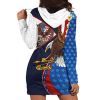 American Samoa and United States Semiquincentennial Hoodie Dress Bald Eagle with National Flag Style LT03 - Polynesian Pride