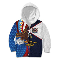 American Samoa and United States Semiquincentennial Kid Hoodie Bald Eagle with National Flag Style