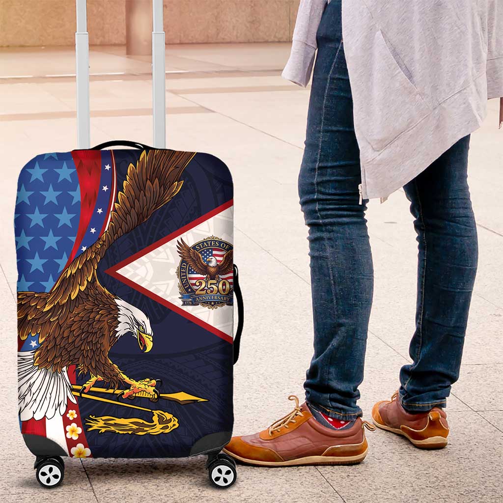 American Samoa and United States Semiquincentennial Luggage Cover Bald Eagle with National Flag Style