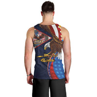 American Samoa and United States Semiquincentennial Men Tank Top Bald Eagle with National Flag Style