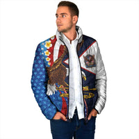 American Samoa and United States Semiquincentennial Padded Jacket Bald Eagle with National Flag Style LT03 - Polynesian Pride