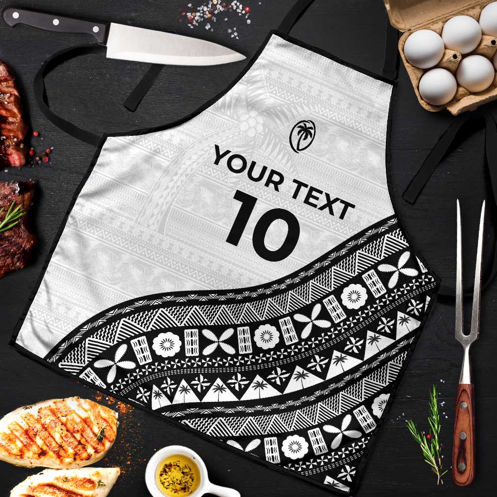 Custom Fijian Rugby Apron Tapa Pattern and Palm Tree Tribal