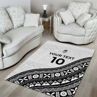 Custom Fijian Rugby Area Rug Tapa Pattern and Palm Tree Tribal LT03 - Polynesian Pride