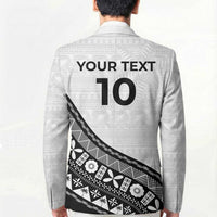 Custom Fijian Rugby Blazer Tapa Pattern and Palm Tree Tribal