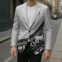 Custom Fijian Rugby Blazer Tapa Pattern and Palm Tree Tribal