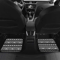 Custom Fijian Rugby Car Mats Tapa Pattern and Palm Tree Tribal LT03 Set 2pcs - Back White - Polynesian Pride
