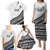 Custom Fijian Rugby Family Matching Puletasi and Hawaiian Shirt Tapa Pattern and Palm Tree Tribal LT03 - Polynesian Pride
