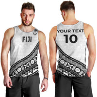 Custom Fijian Rugby Men Tank Top Tapa Pattern and Palm Tree Tribal