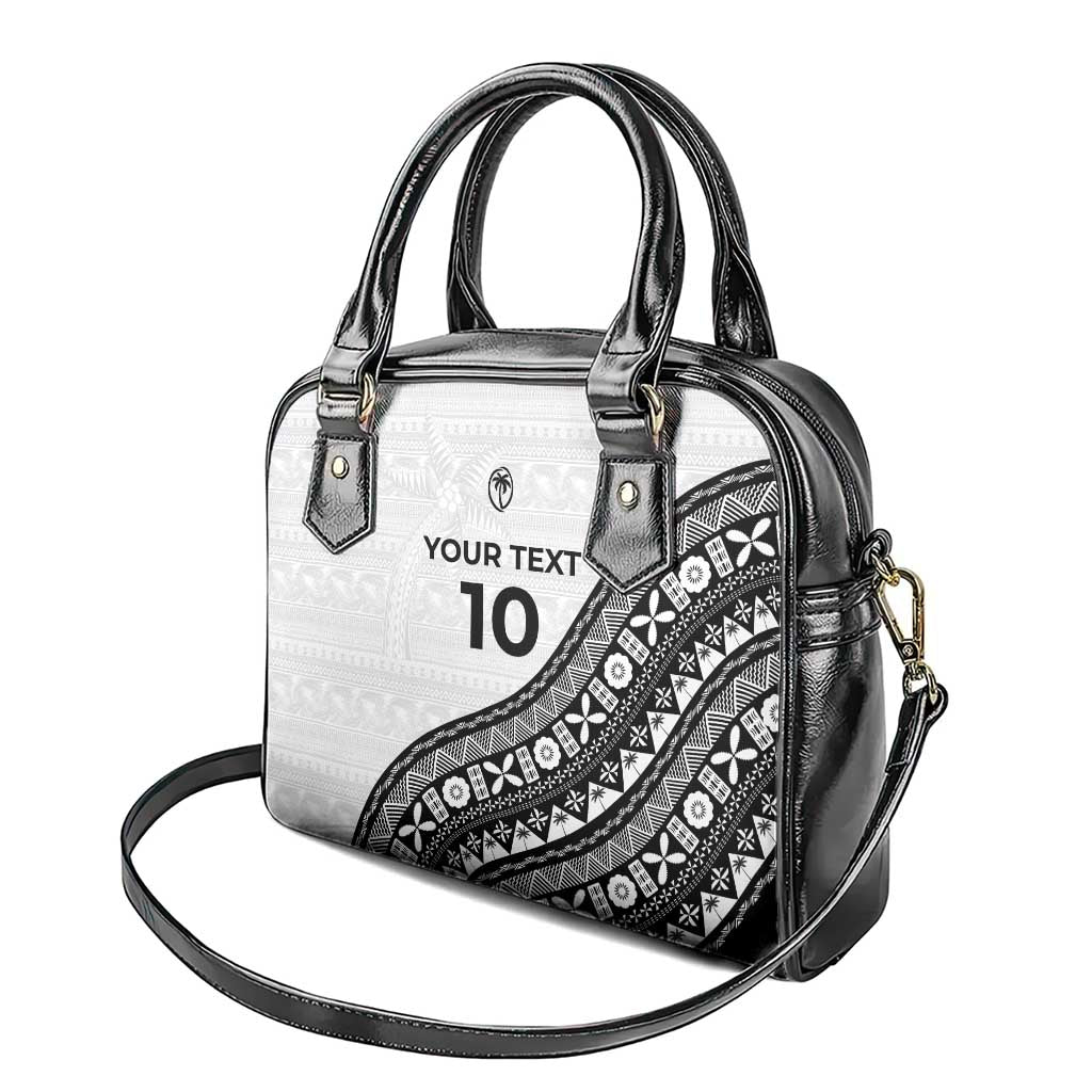 Custom Fijian Rugby Shoulder Handbag Tapa Pattern and Palm Tree Tribal LT03 - Polynesian Pride