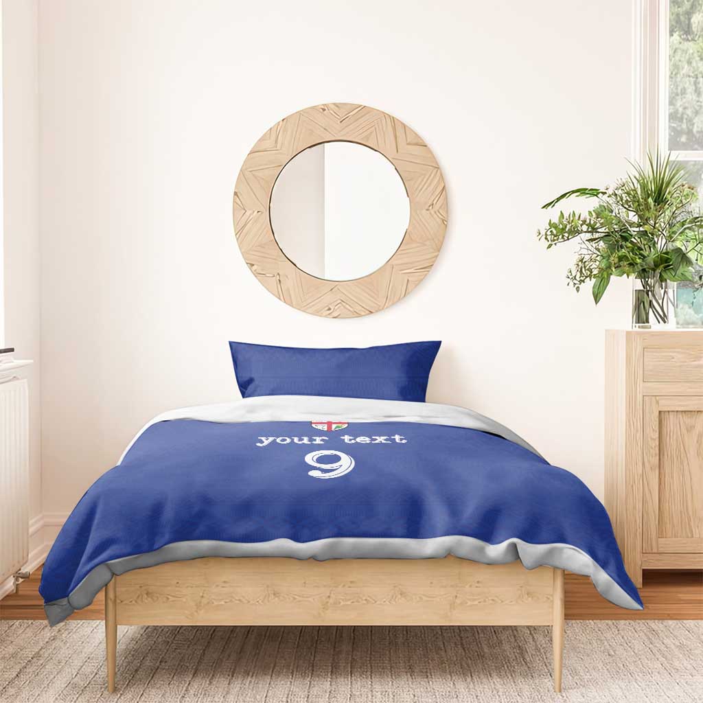 Custom Fijian Football Bedding Set Tapa Pattern and Shark Tribal