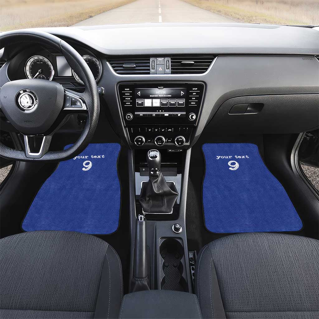 Custom Fijian Football Car Mats Tapa Pattern and Shark Tribal