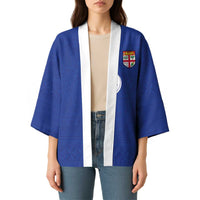 Custom Fijian Football Kimono Tapa Pattern and Shark Tribal LT03 - Polynesian Pride