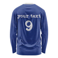 Custom Fijian Football Long Sleeve Shirt Tapa Pattern and Shark Tribal