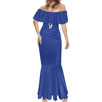 Custom Fijian Football Mermaid Dress Tapa Pattern and Shark Tribal LT03 - Polynesian Pride