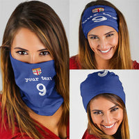 Custom Fijian Football Neck Gaiter Tapa Pattern and Shark Tribal LT03 - Polynesian Pride