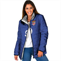 Custom Fijian Football Padded Jacket Tapa Pattern and Shark Tribal