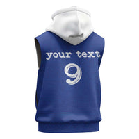 Custom Fijian Football Sleeveless Hoodie Tapa Pattern and Shark Tribal LT03 - Polynesian Pride