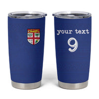 Custom Fijian Football Tumbler Cup Tapa Pattern and Shark Tribal