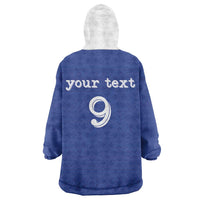Custom Fijian Football Wearable Blanket Hoodie Tapa Pattern and Shark Tribal LT03 - Polynesian Pride