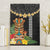 Hawaii Plumeria Lei Canvas Wall Art Tiki and Kakau Pattern Black Color