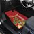 Hawaii Plumeria Lei Car Mats Tiki and Kakau Pattern Red Color