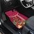 Hawaii Plumeria Lei Car Mats Tiki and Kakau Pattern Pink Color