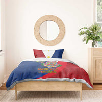Philippines MassKara Bedding Set Filipino Carnival Mask and Polynesian Pattern LT03 - Polynesian Pride