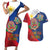 Philippines MassKara Couples Matching Short Sleeve Bodycon Dress and Hawaiian Shirt Filipino Carnival Mask and Polynesian Pattern