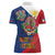 Philippines MassKara Women Polo Shirt Filipino Carnival Mask and Polynesian Pattern