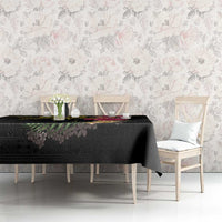 Hawaii and Philippines Together Tablecloth Hibiscus Flower and Sun Badge Polynesian Pattern Coloful