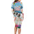 New Zealand Merry Christmas Family Matching Long Sleeve Bodycon Dress and Hawaiian Shirt Kiwi Birds Snow Boarding-Vibrant Tropical Flower - Polynesian Pride