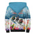 New Zealand Merry Christmas Sherpa Hoodie Kiwi Birds Snow Boarding-Vibrant Tropical Flower - Polynesian Pride