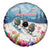New Zealand Merry Christmas Spare Tire Cover Kiwi Birds Snow Boarding-Vibrant Tropical Flower - Polynesian Pride