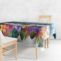New Zealand Merry Christmas Tablecloth Kiwi Birds Snow Boarding-Vibrant Tropical Flower LT03 - Polynesian Pride