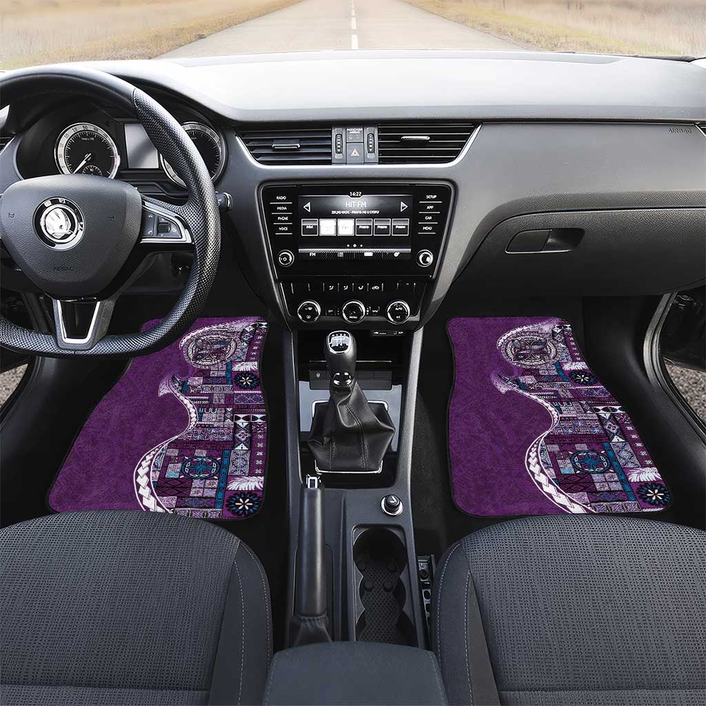 Samoan Siapo Art Tattoo Polynesian Pattern Car Mats Purple Color - Polynesian Pride