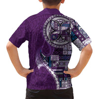 Samoan Siapo Art Tattoo Polynesian Pattern Hawaiian Shirt Purple Color - Polynesian Pride